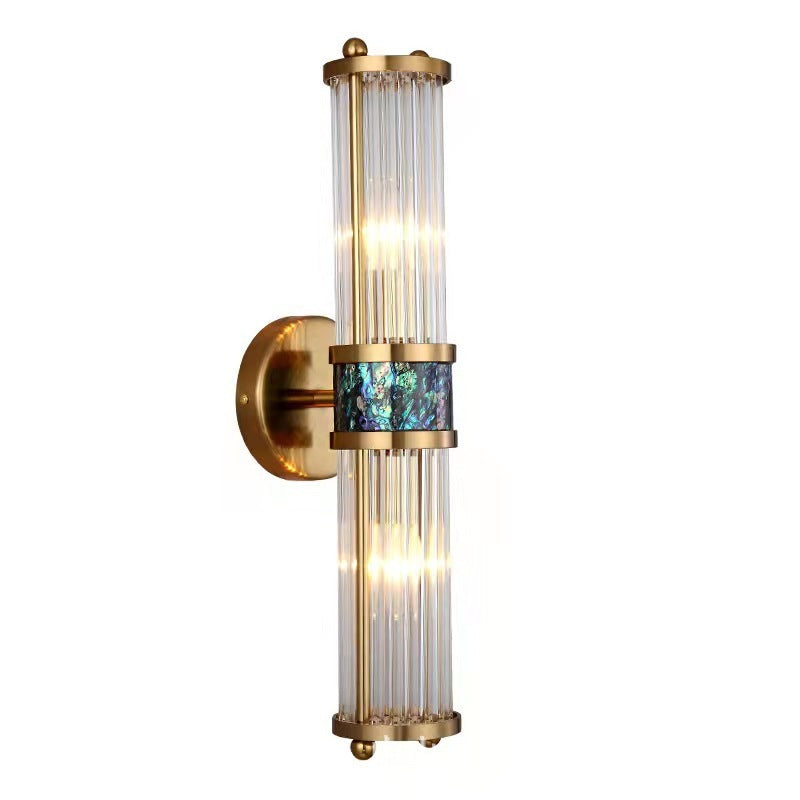 Ray Applique Murale de luxe en cristal de lumière Lampe de chevet à coquille simple pour chambre