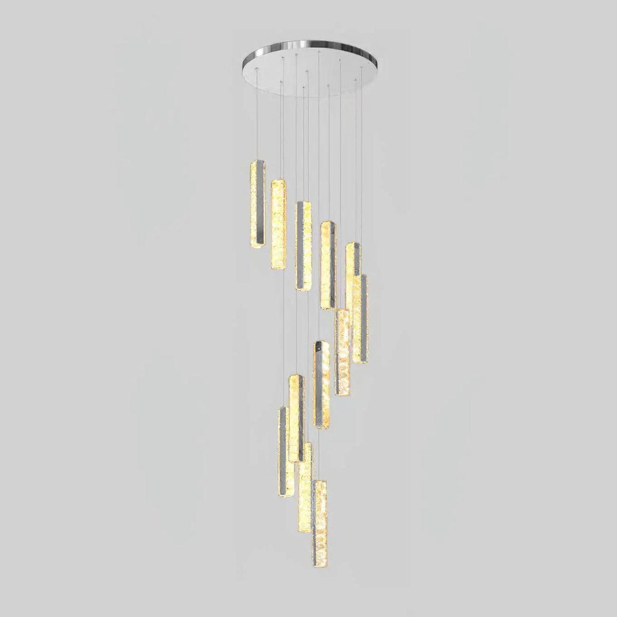 Iselenna Lustre Villa Forci Suspension Argentée Moderne
