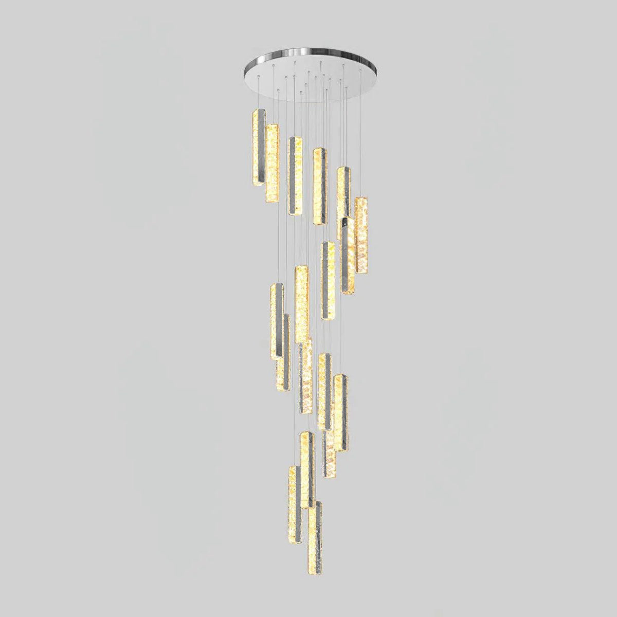 Iselenna Lustre Villa Forci Suspension Argentée Moderne