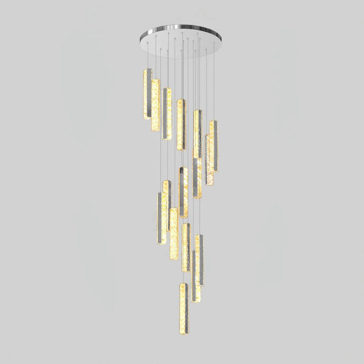Iselenna Lustre Villa Forci Suspension Argentée Moderne