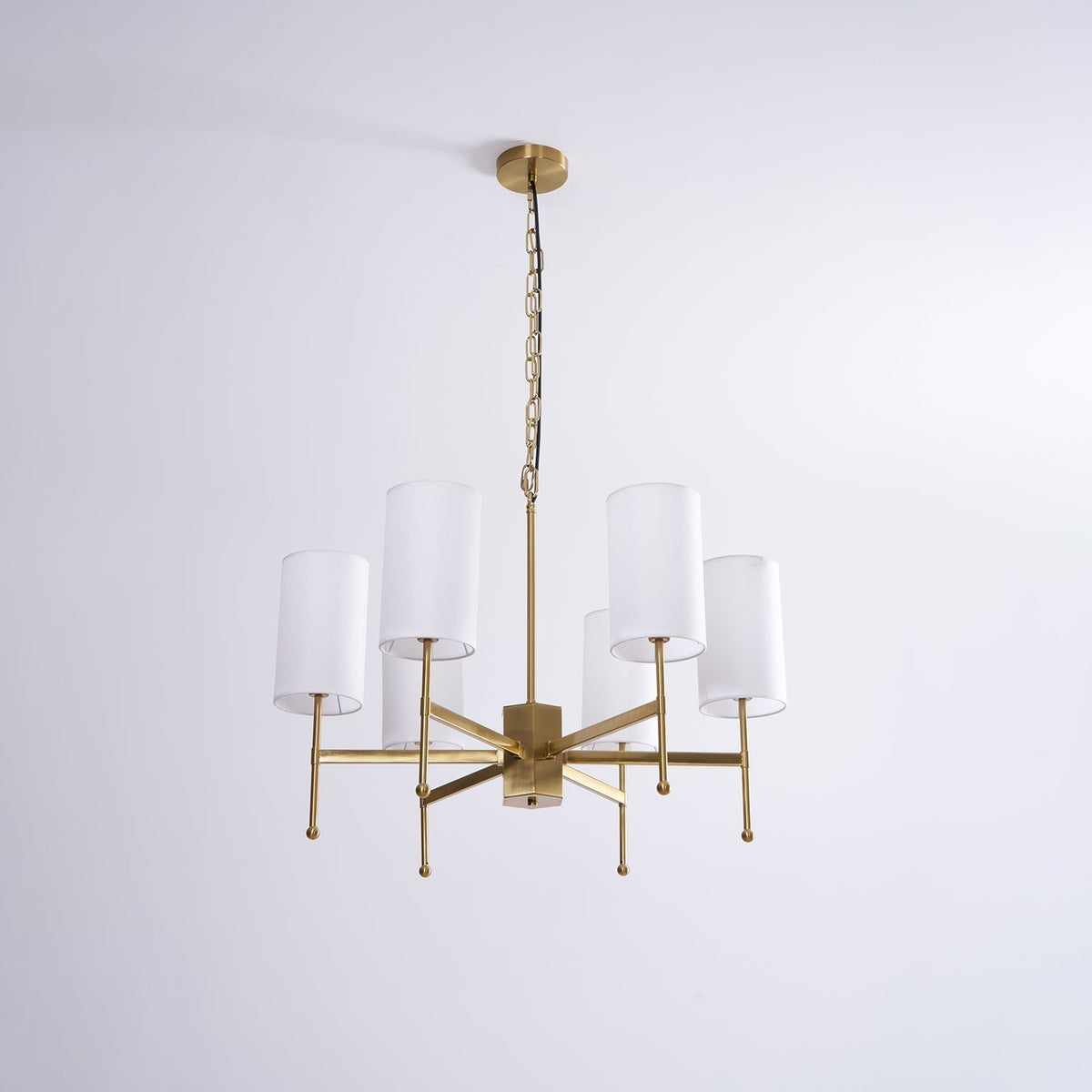 Wilivia Lustre en Tissu Vintage en Laiton