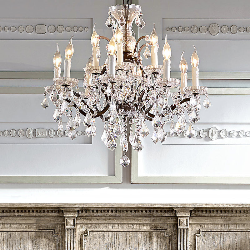Silva Lustre décoratif Moderne, Métal/Cristal, Rouille, Salon