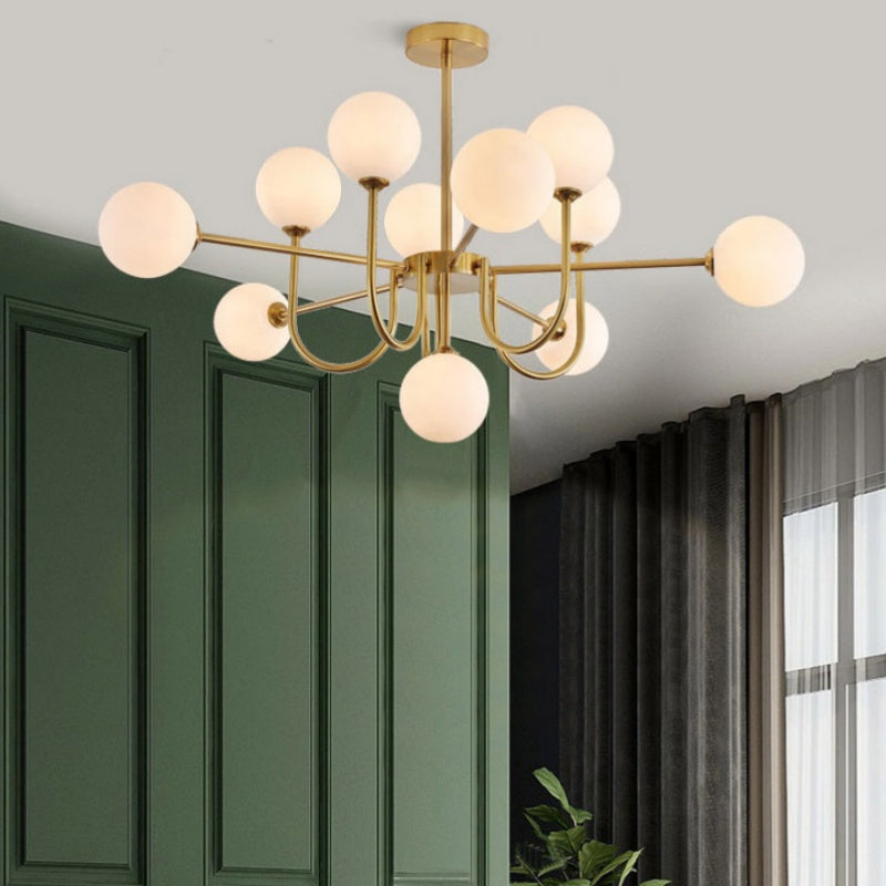 Valentina Moderne LED Lustre Or Verre Salle À Manger/Salon/Chambre À Coucher