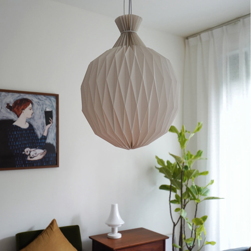 Ritta Suspension Globe Moderne, Metal/Papier, Blanc, Salon
