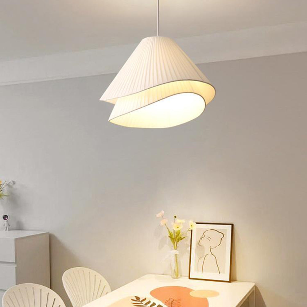 Ritta Suspension Nuage Moderne, Metal/Tissu, Blanc, Chambre à Coucher