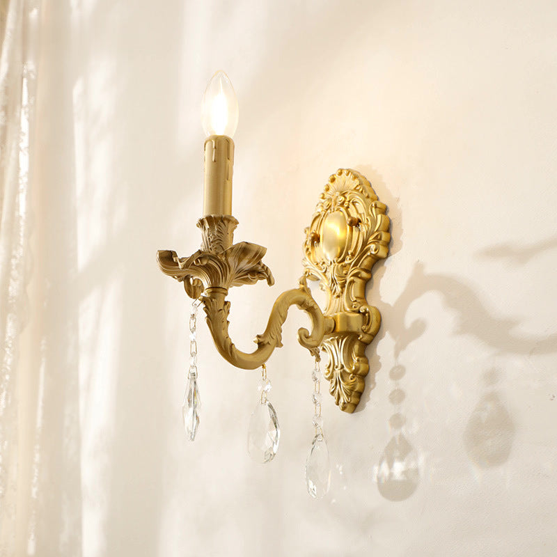 Silva Luxe Vintage LED Intérieur Applique Murale Métal Cristal Salon Couloir