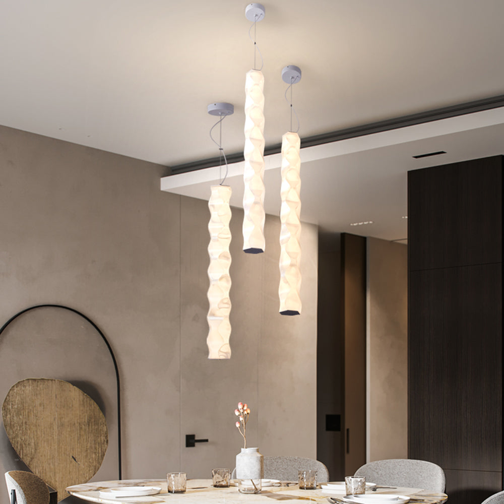 Arisha Suspension Bande Moderne, Metal/PET, Blanc, Chambre
