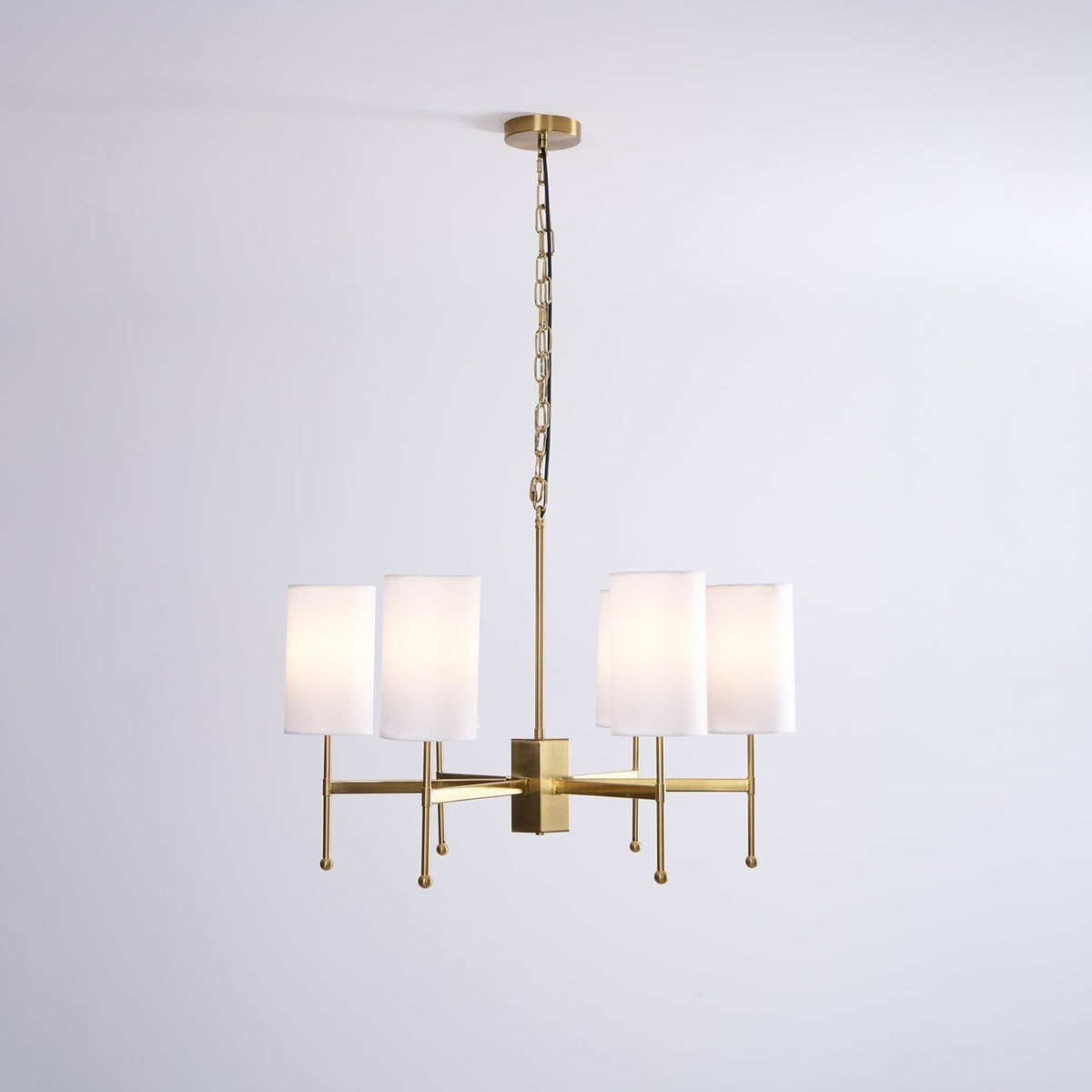 Wilivia Lustre en Tissu Vintage en Laiton