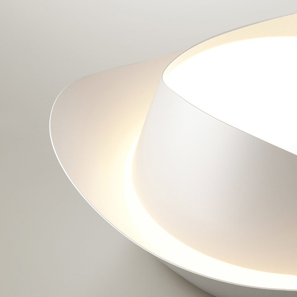Arisha Suspension Ronde Contemporaine, Métal, Blanc, Chambre à Coucher/Salle à Manger