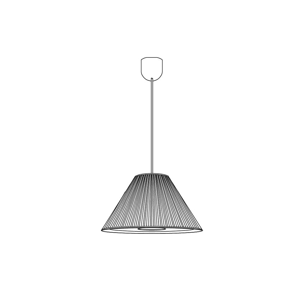 Ritta Suspension Vintage, Métal/Tissu, Brun, Salon