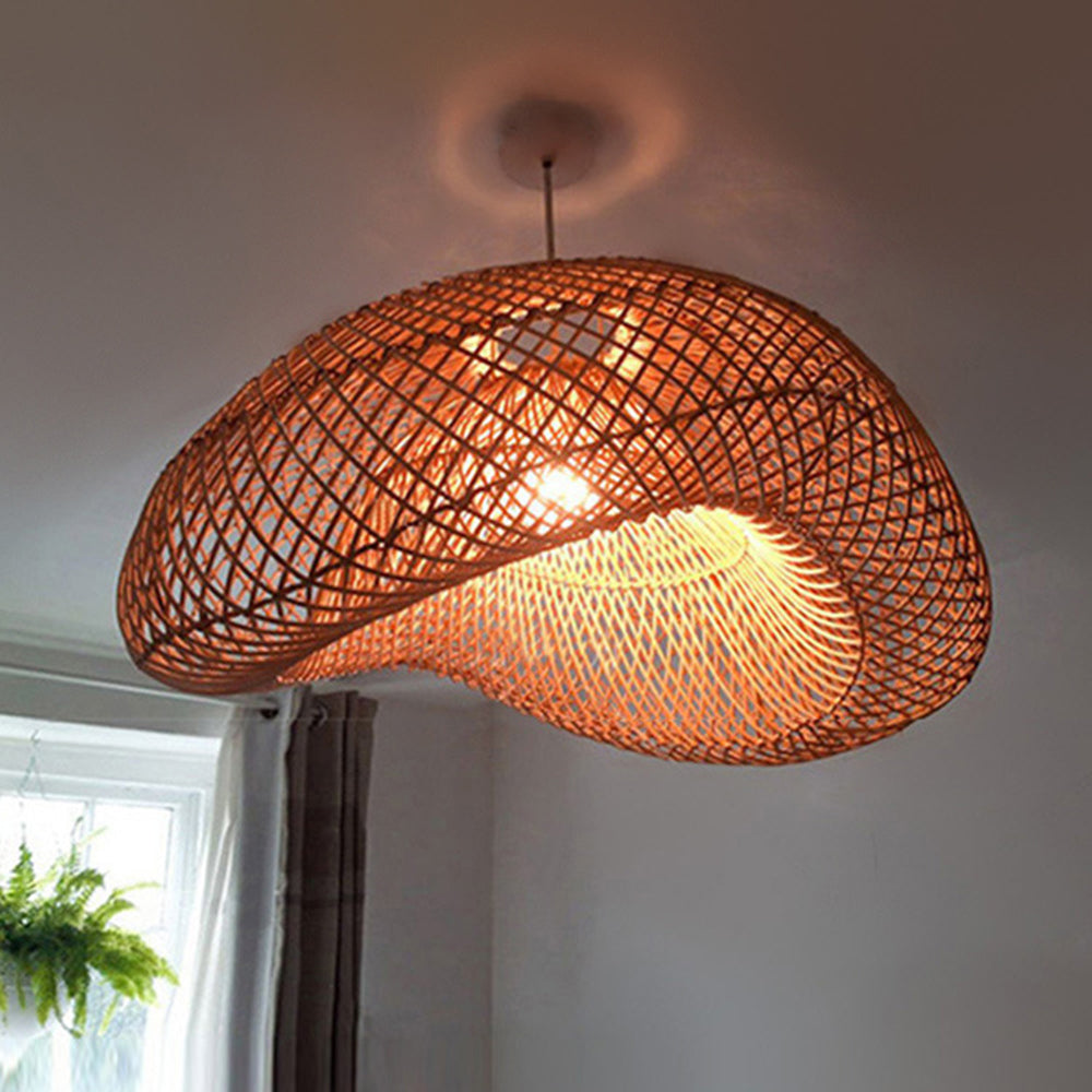 Juno Suspension style rustique en rotin