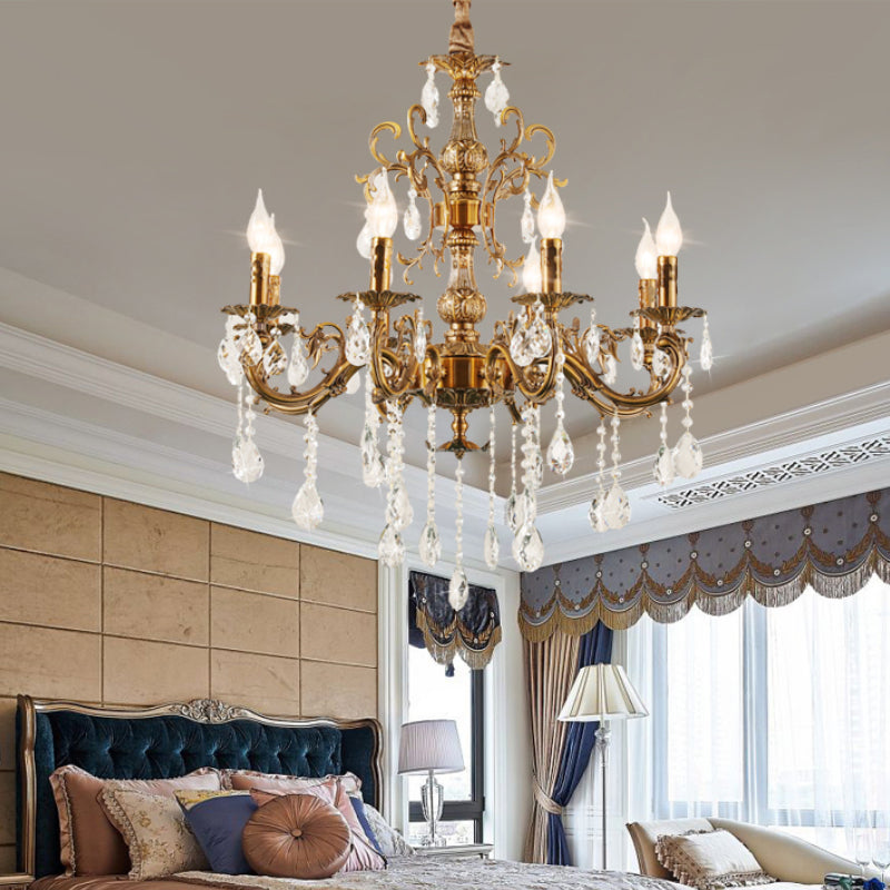 Silva Lustre LED Moderne Design, Métal, Bronze Doré, Salon