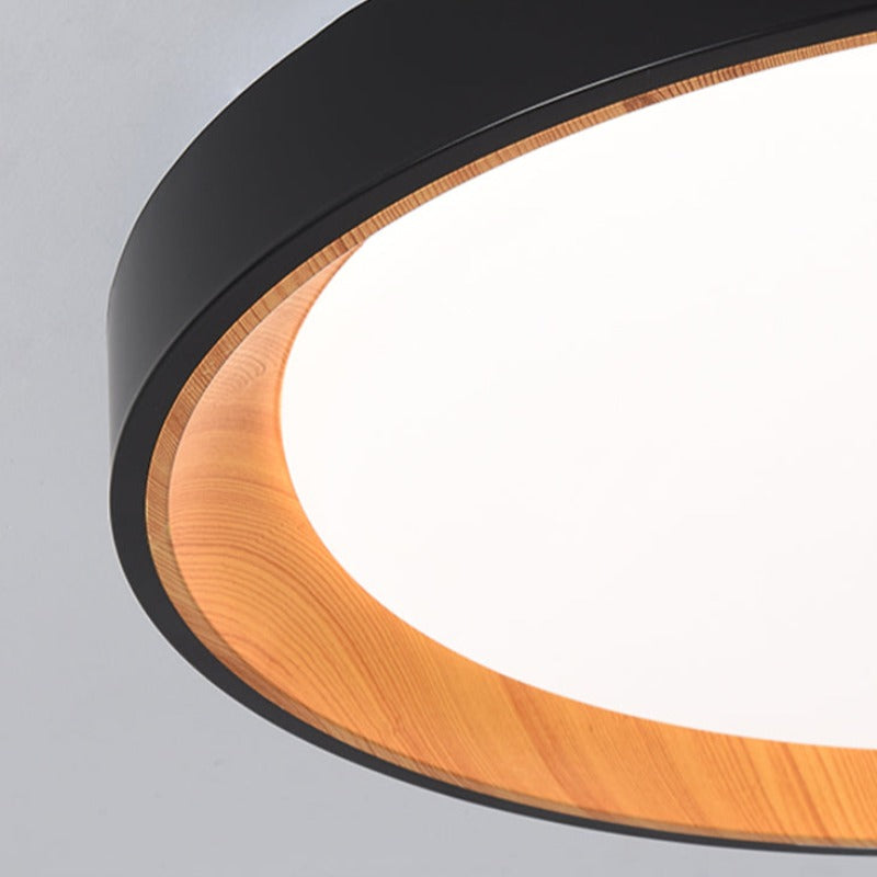 Arisha Moderne LED Plafonnier Blanc Bois Acrylique Salle De Bain