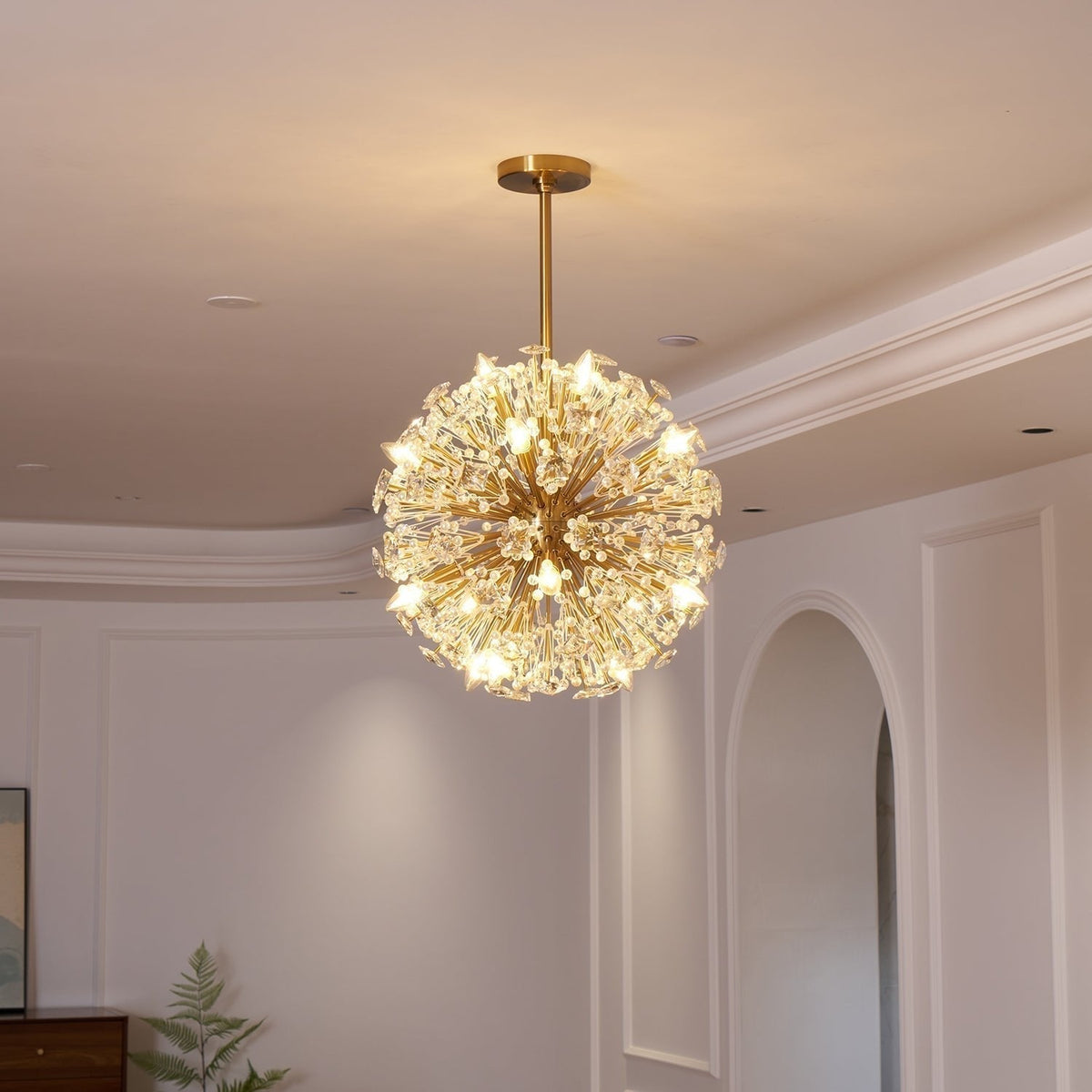 Virien Lustre de Luxe en Métal Doré