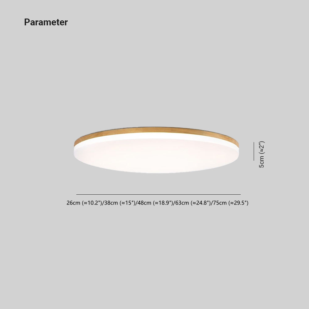 Evenor Plafonnier LED Grande Rond Moderne Bois-Cielum