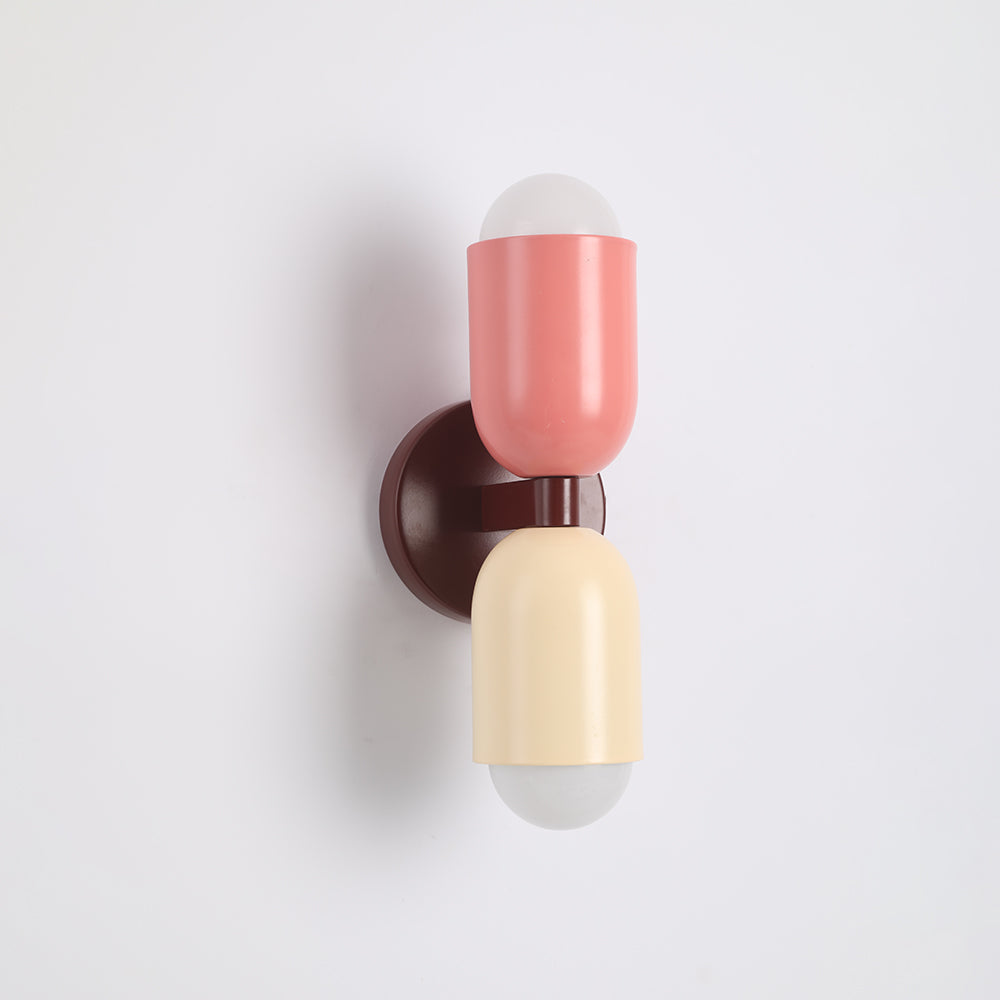 Zareno Applique Murale Cylindre Scandinave Métal Coloré Salon-Cielum