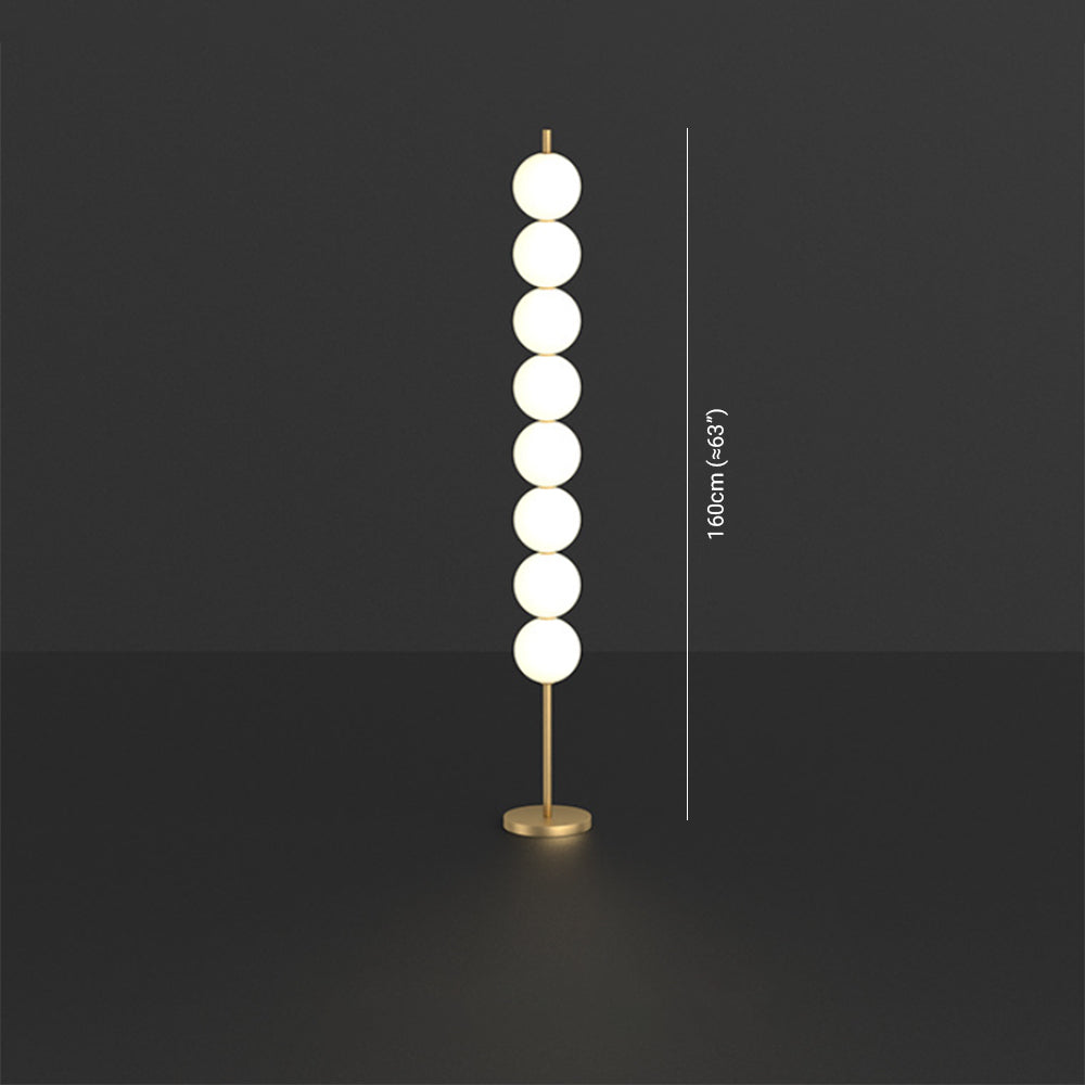 Valentina Design Lampadaire Globe Moderne Métal Laiton/Blanc Salon
