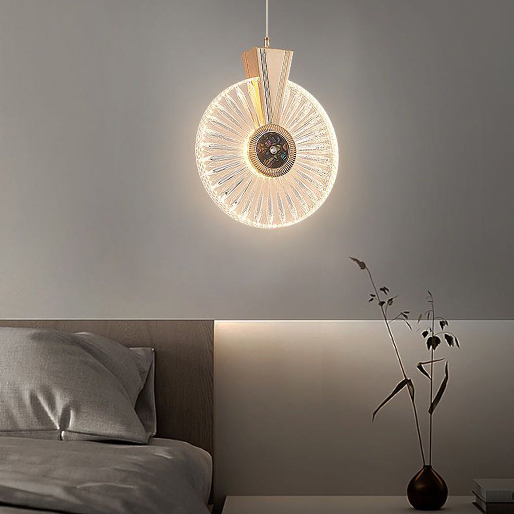 Kristy Luminaires Suspensions Arc Deco Moderne Simple Métal/Acrylique Doré Salon