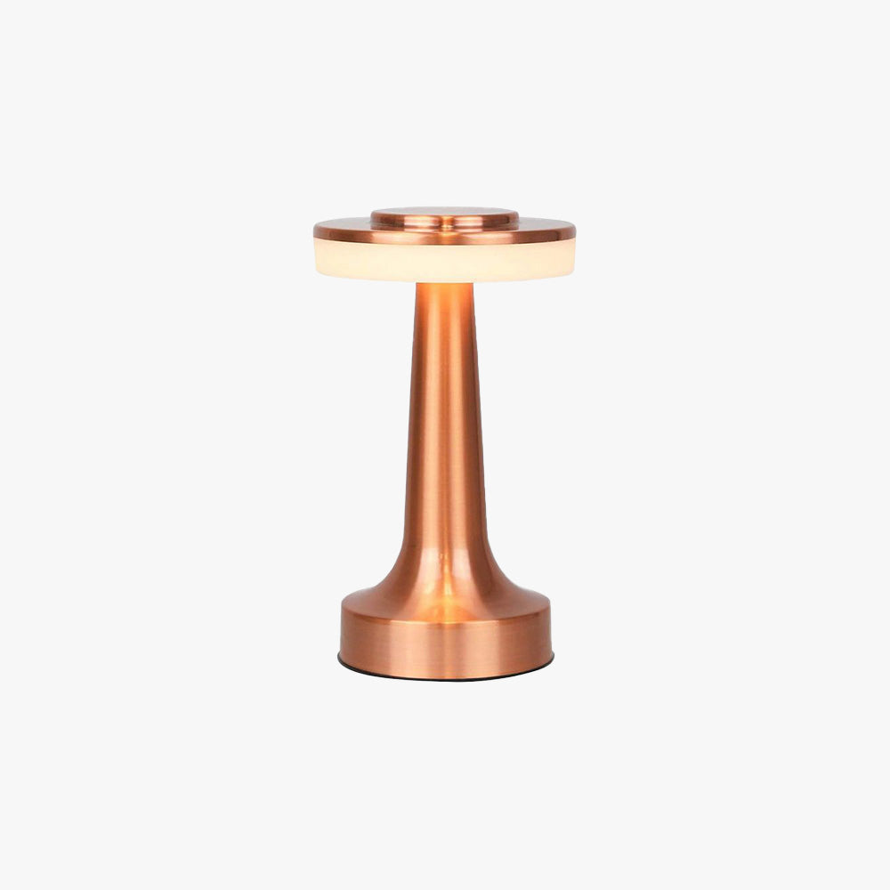 Mira Lampe de Table Champignon Moderne LED Métal/Acrylique Doré/Argent/Rose Rouge Salon
