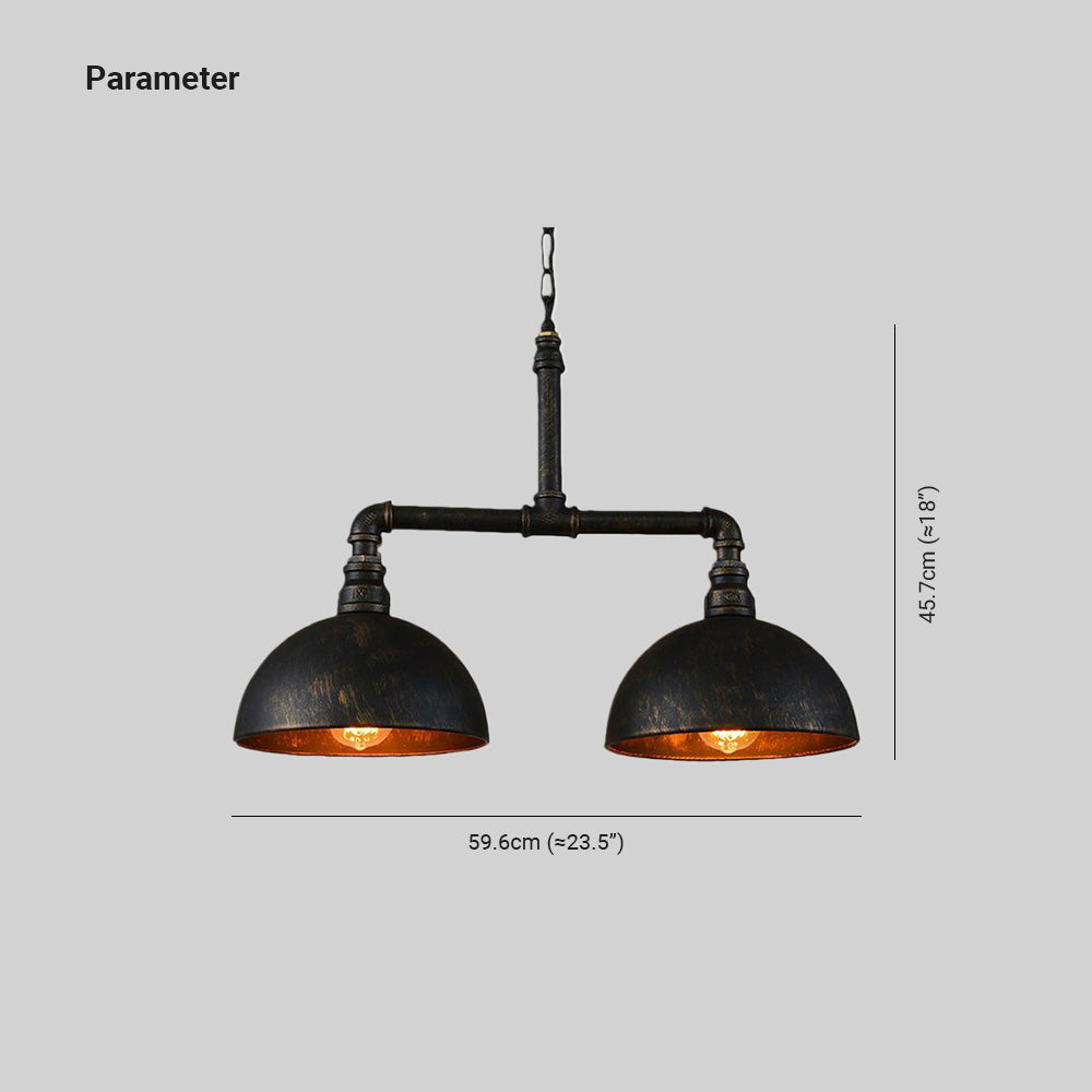 Silva Industrielle Luminaires Suspensions Vintage LED Métal Noir Salon/Chambre à Coucher
