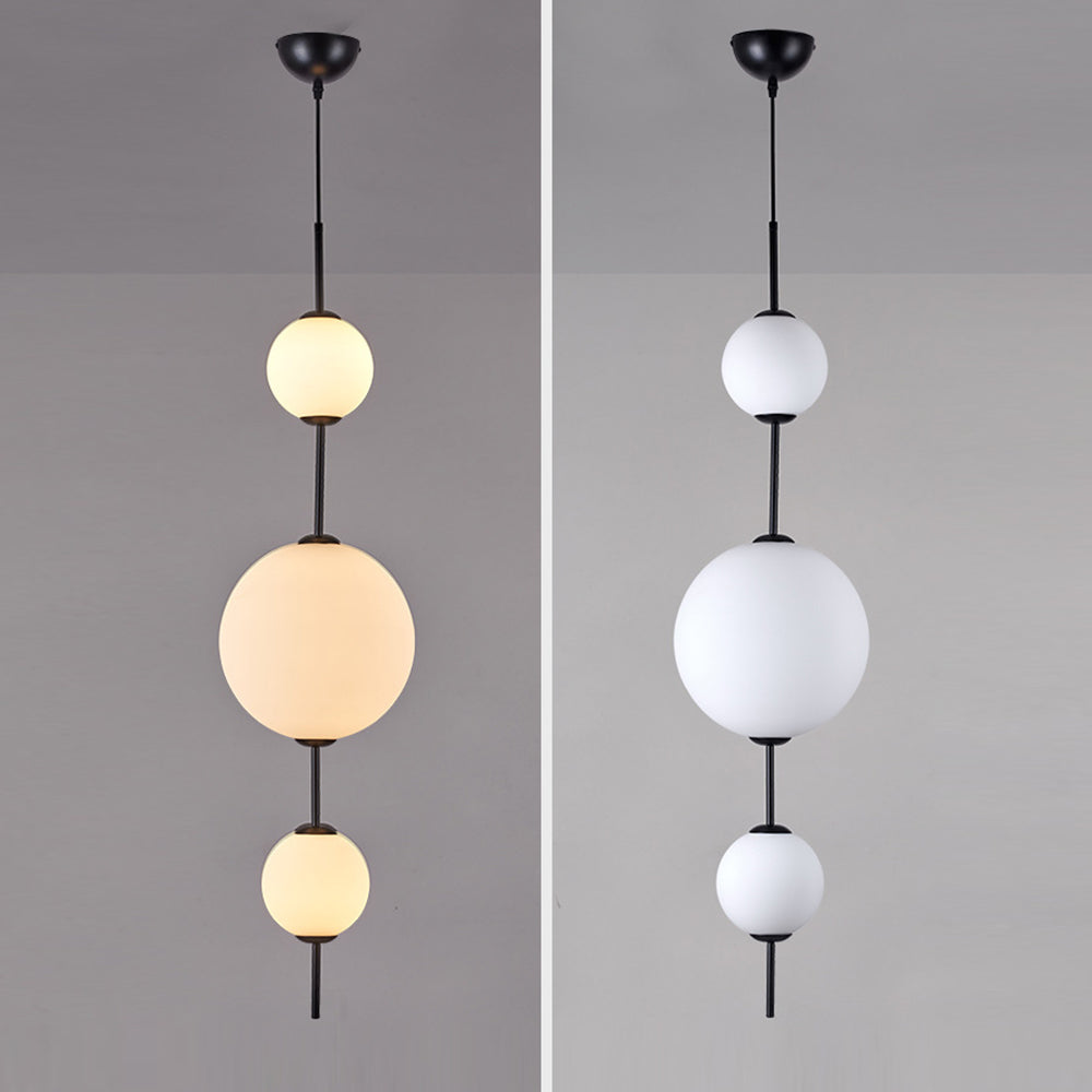 Valentina Luminaires Suspensions Bulle Moderne Simple Métal/Verre Noir Salon/Chambre à Coucher
