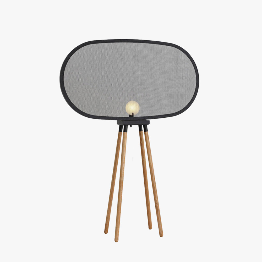 Arisha Lampadaire Géométrique Moderne, Métal/Bois, Gris, Salon