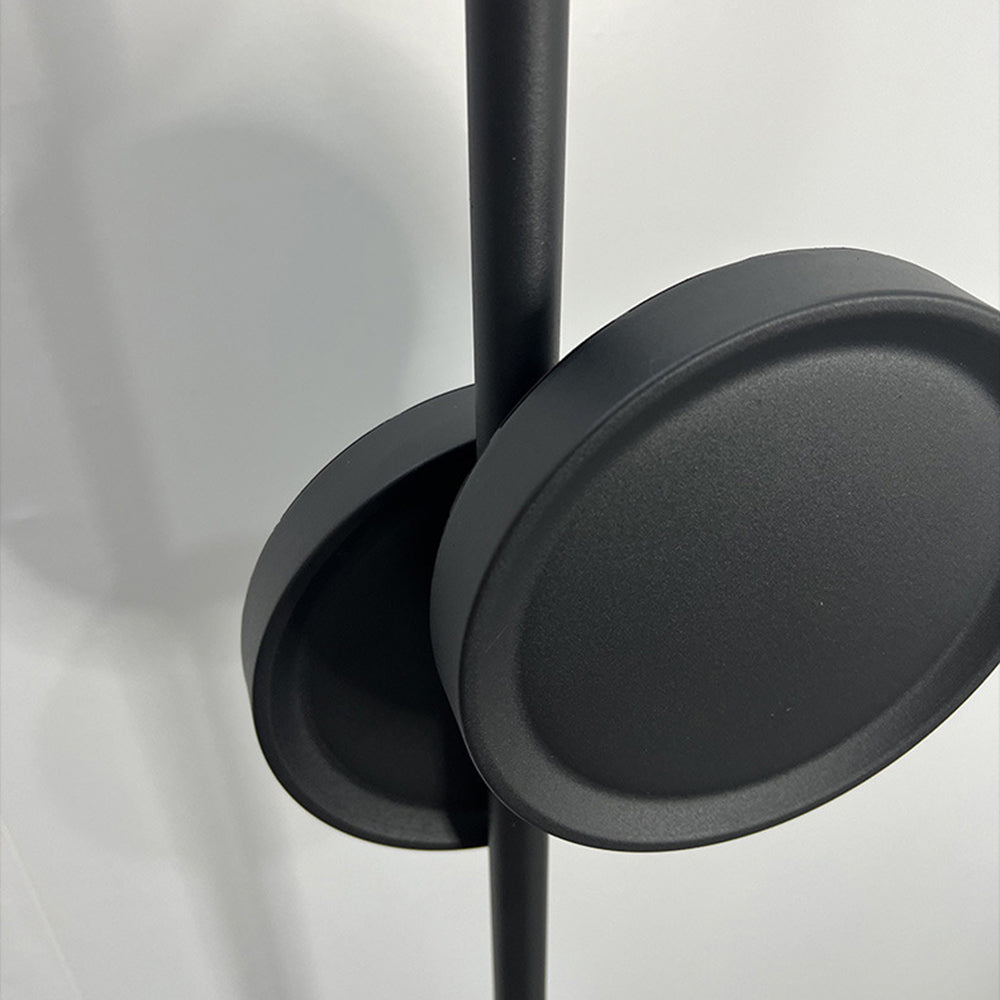 Mira Design Lampadaire Rond Nordique Métal Noir Bureau/Chambre à Coucher