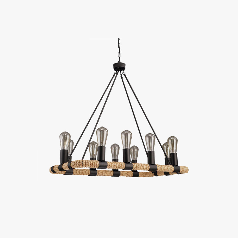 Silva Industrielle LED Luminaires Suspensions Rétro Métal Noir Salon/Chambre à Coucher