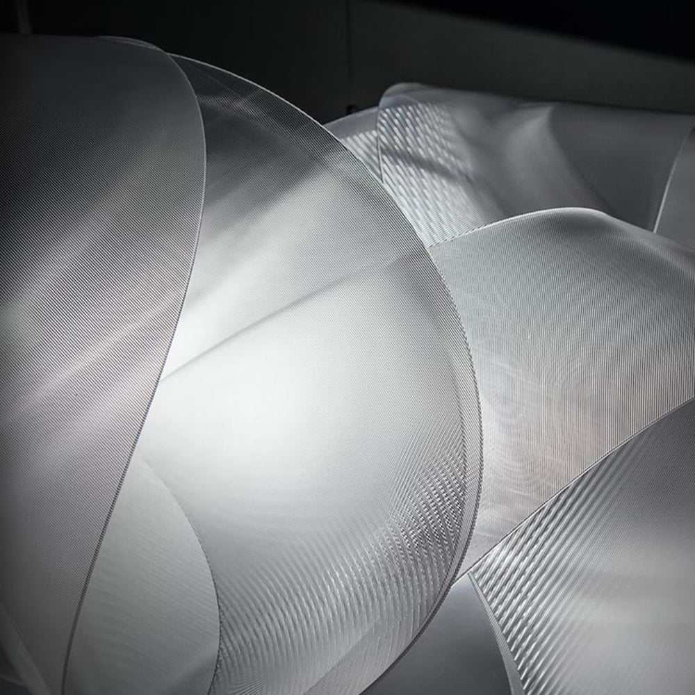 Arisha Suspension Fleur Simple, PVC, Blanc, Salon