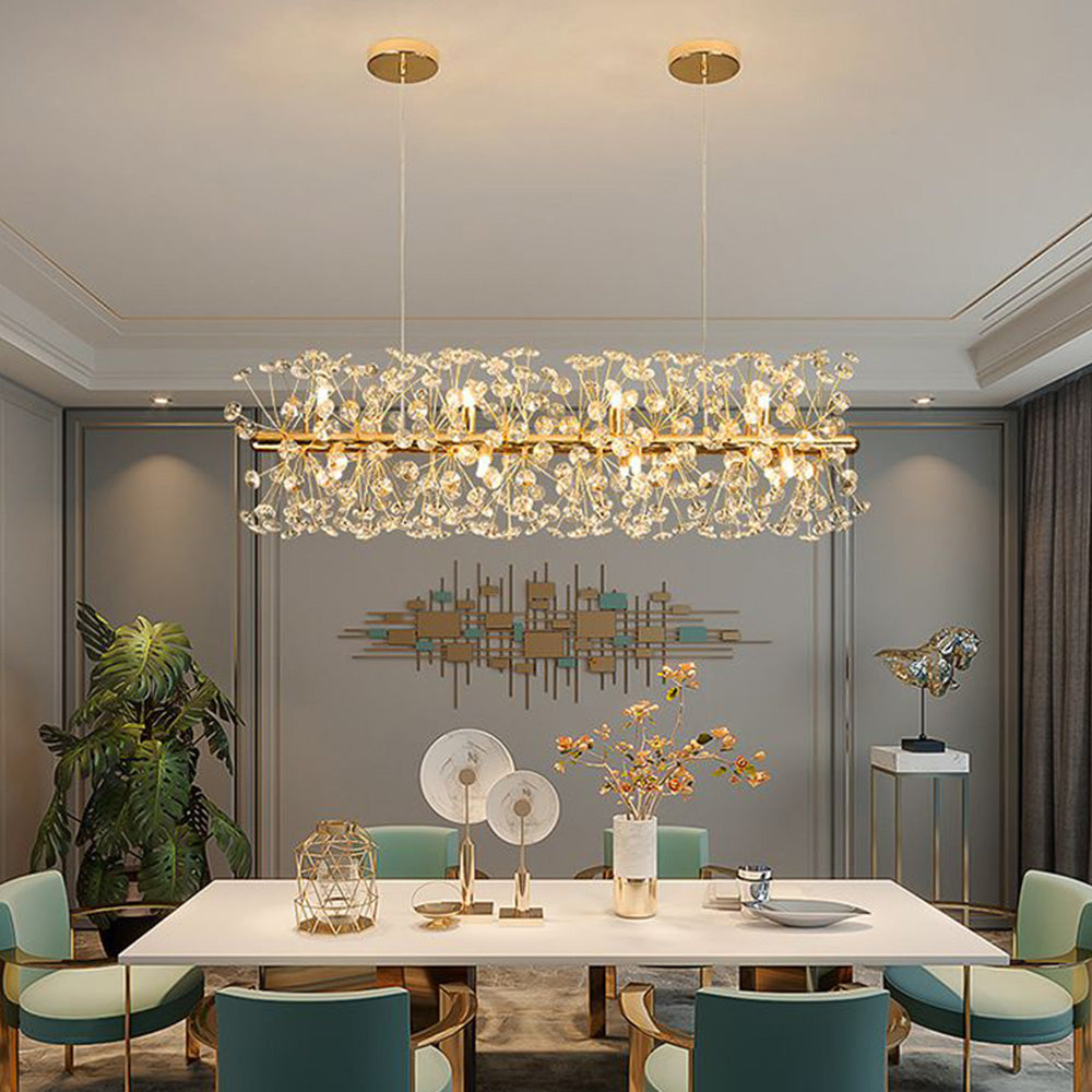 Arisha Moderne Luminaires Suspensions Grande Fleur/Multi Luxe Métal/Cristal Doré Salon/Chambre à Coucher/Salle à Manger