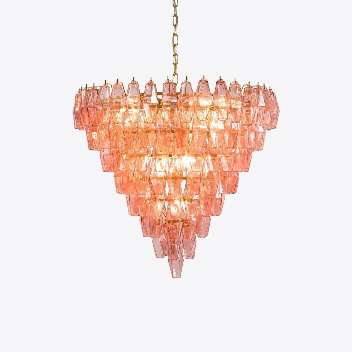 Maralis Lustre Rose Facetté Verre Superposé Vintage