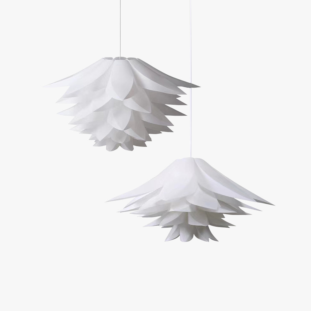 Arisha Suspension Fleur Moderne, Metal/PVC, Blanc, Chambre
