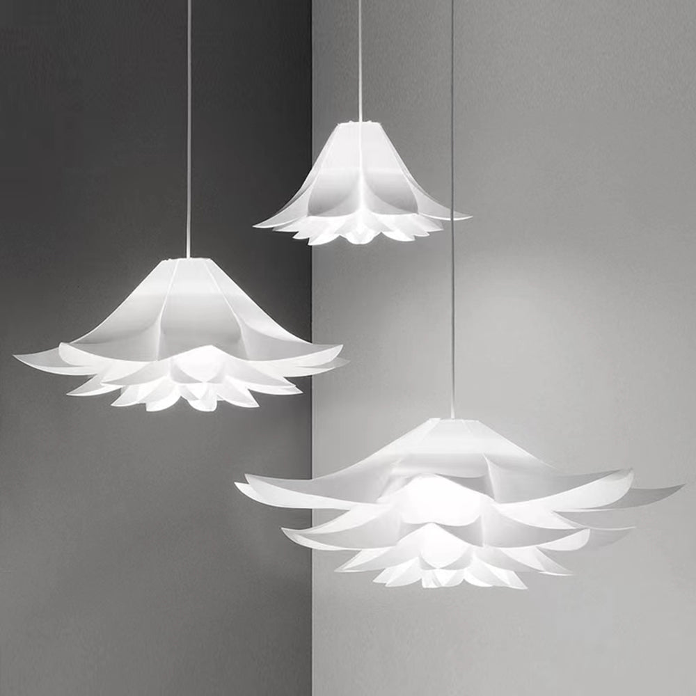 Arisha Suspension Fleur Moderne, Metal/PVC, Blanc, Chambre