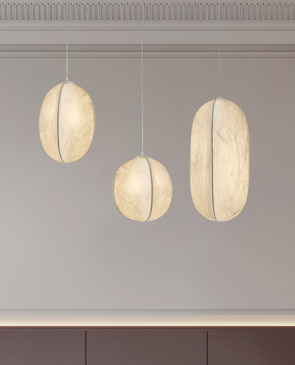 Cocoon Suspension en Soie Minimaliste