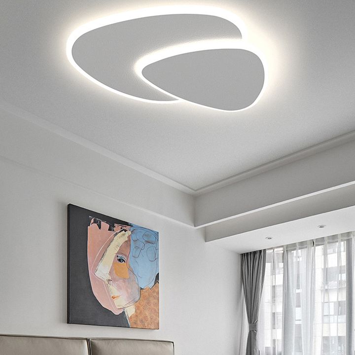 Seronix Plafonnier Triangle Moderne Blanc Salon-Cielum