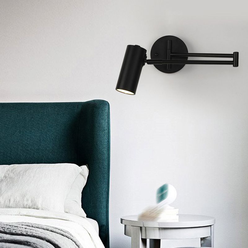 Epoch Applique Murale Cylindrique Réglable, Noir/Or, Chambre
