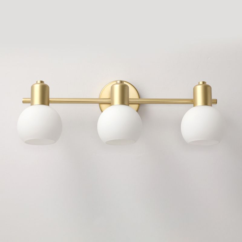 Valentina Applique Murale Globe Simple, Métal/Verre, Doré, Chambre