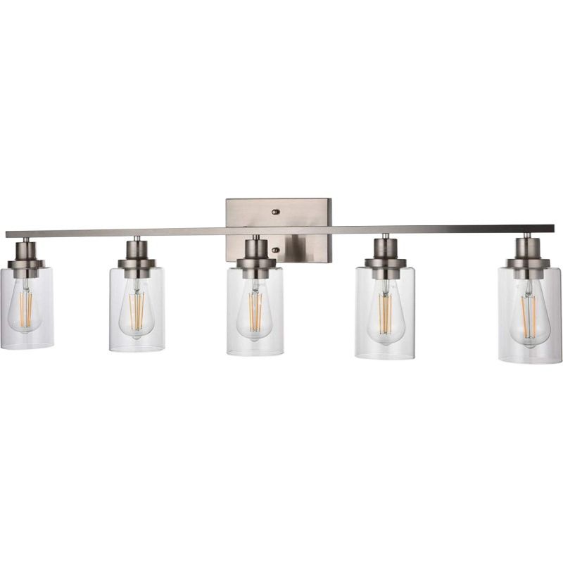 Silva Applique Murale Miroir Cylindrique Moderne, Verre/Métal, Noir/Or/Nickel, Chambre