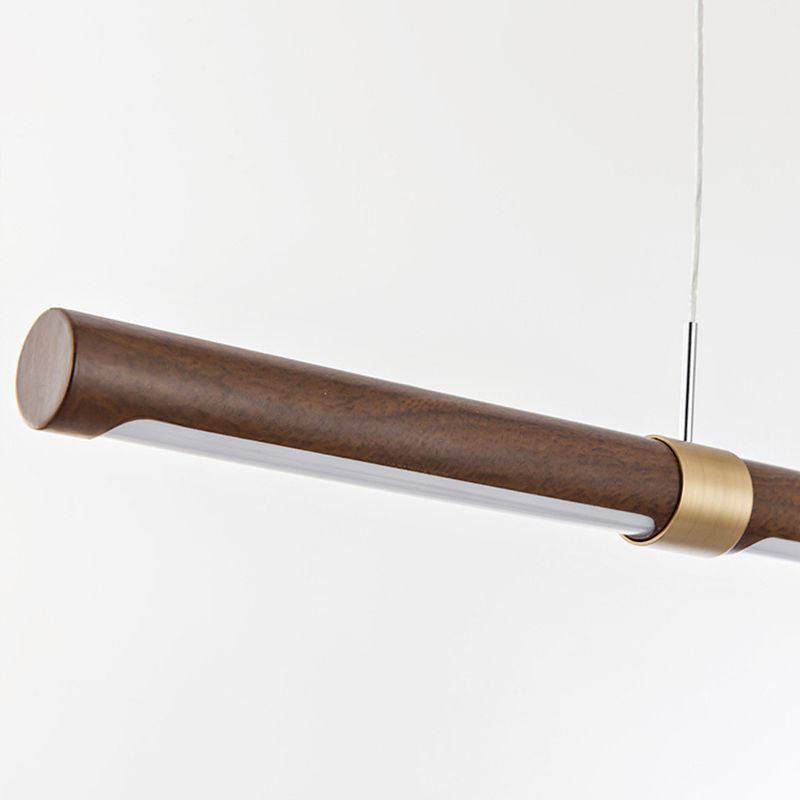 Muto Design Italien Luminaires Suspensions Linéaire Rustique Métal/Acrylique Bois Cuisine/Chambre