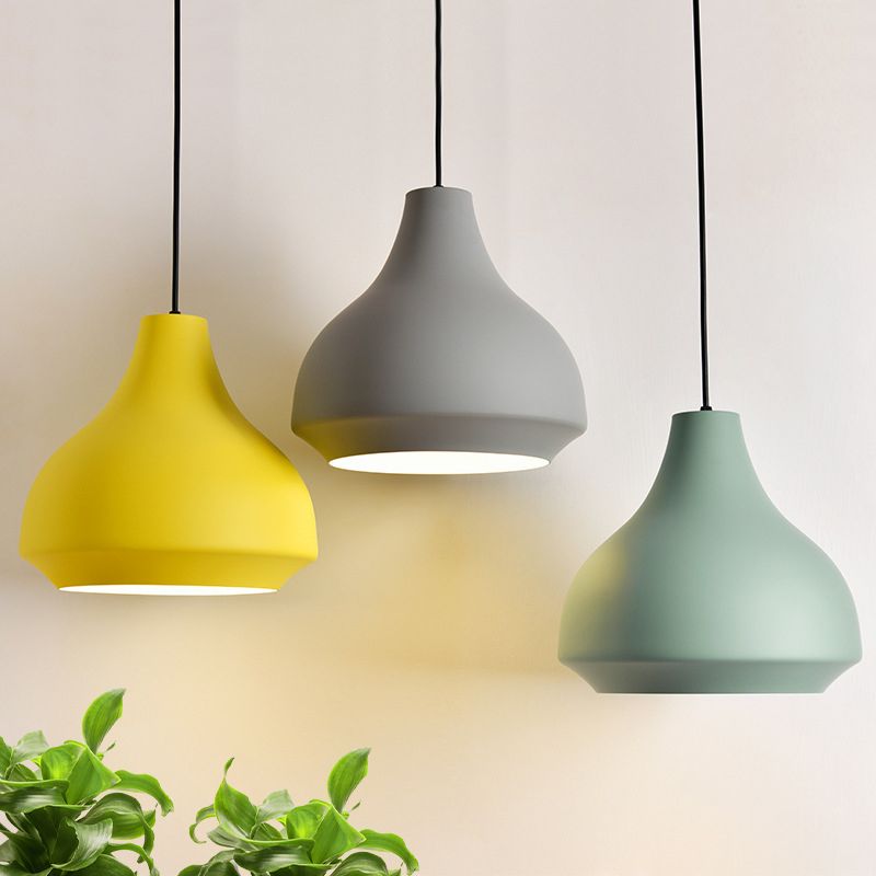 Valentina Moderne LED Suspension Noir Grey Métal Chambre à coucher