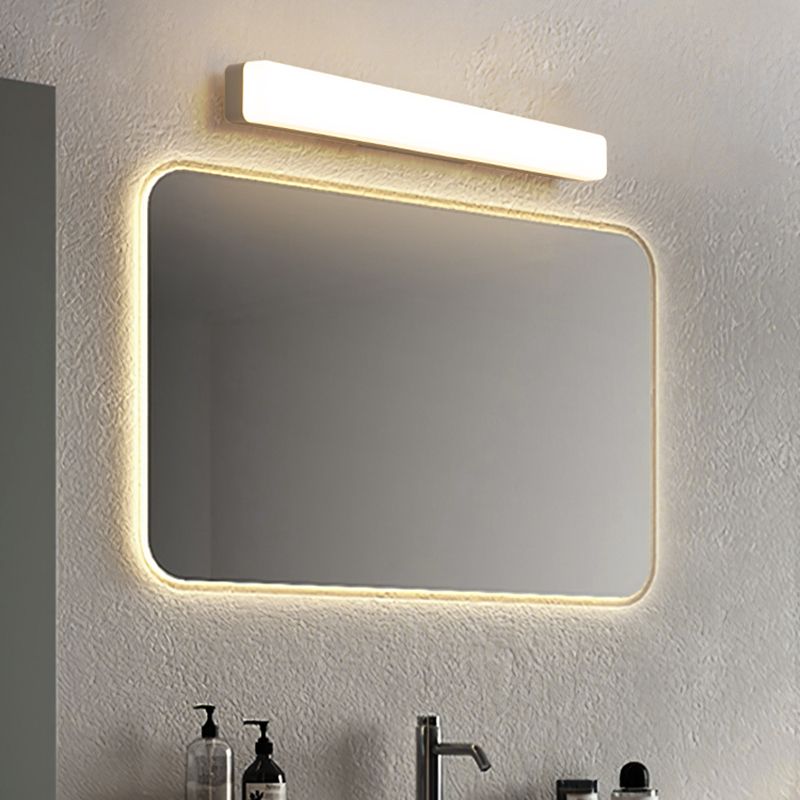 Rominex Applique Murale Miroir Linéaire Simple. Acrylique. Blanc. Salle de Bain-Cielum