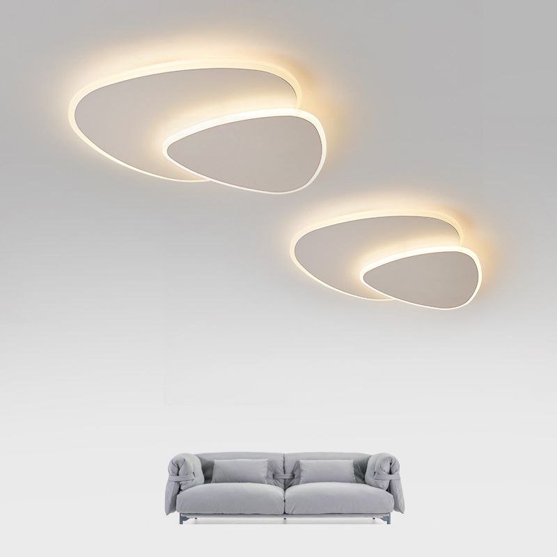 Seronix Plafonnier Triangle Moderne Blanc Salon-Cielum