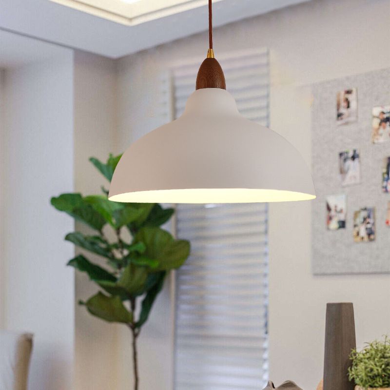 Valentina Suspension Bol Moderne, Métal, Noir/Blanc, Salon