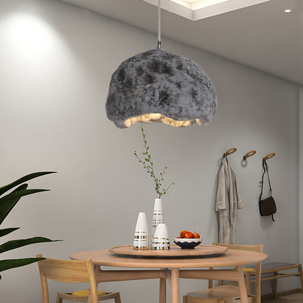 Avi Suspension Irrégulier Naturelle, Résine/Acrylique, Bois/Gris/Laiton, Chambre