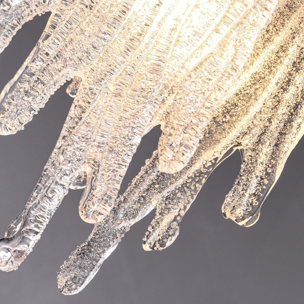 Kristy Suspension Irrégulier Contemporaine, Cristal/Cuivre, Transparent, Salon