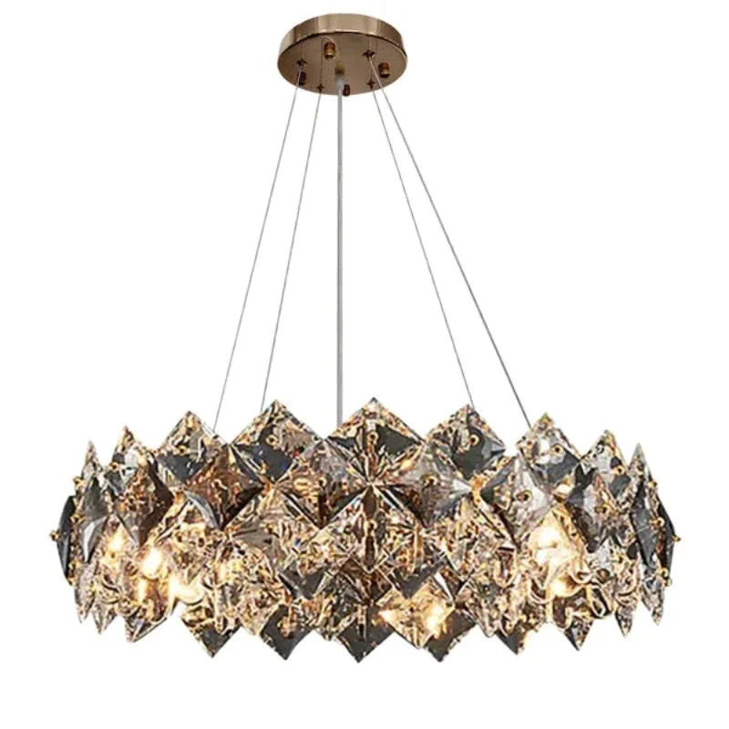 Kristy Cristal Moderne Lustre 6 Lumières Salon/Chambre à Coucher