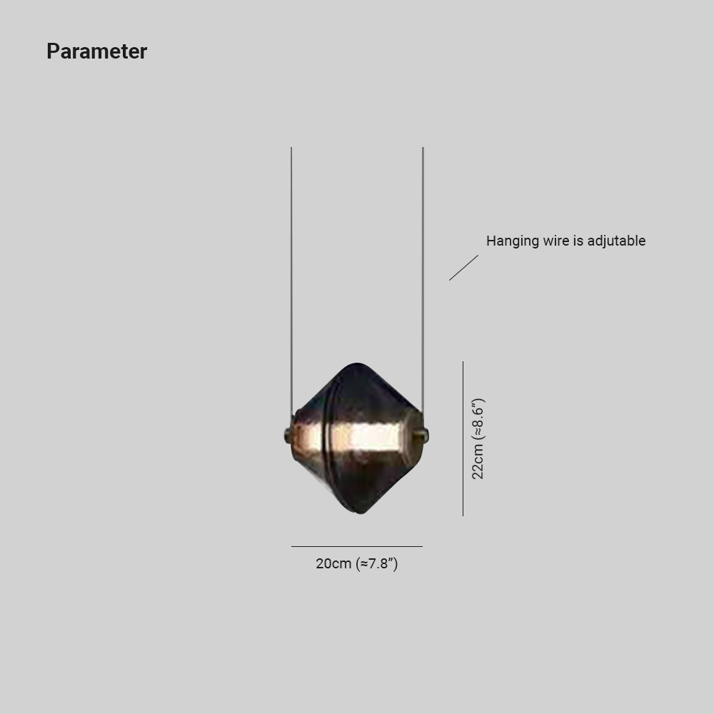 Arisha Suspension/Lampadaire Irrégulier Moderne, Verre/Metal, Noir, Chambre