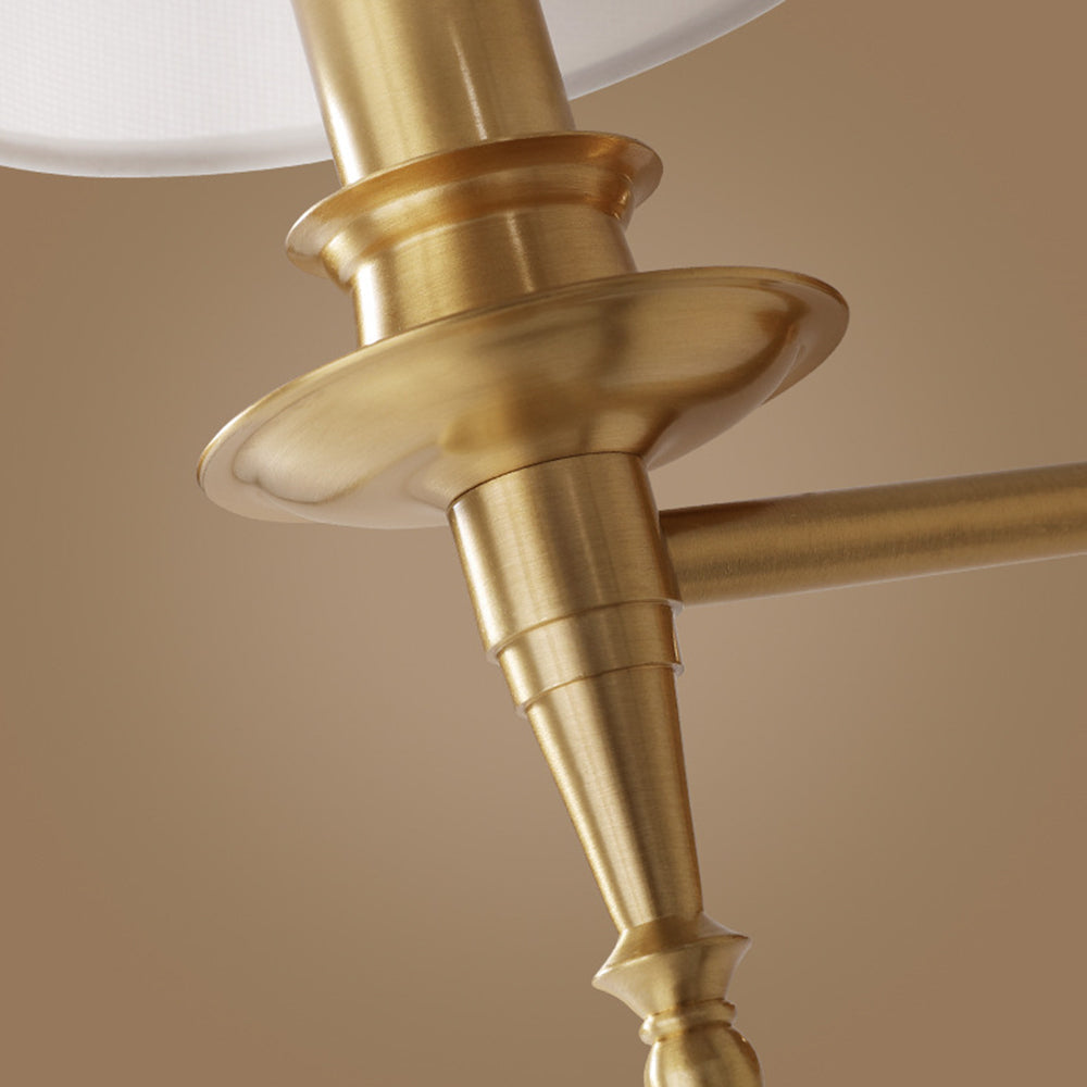 Silva Applique Murale Landerne Vintage, 5 Style, Métal/Tissu, Or, Chambre