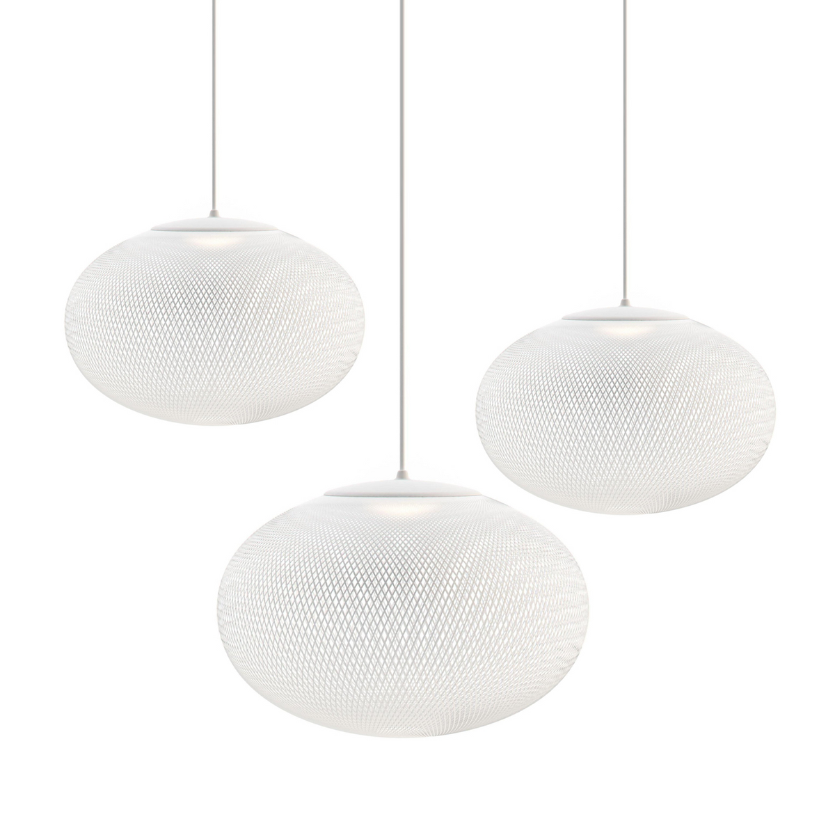 Viananne Suspension Lampe Maille Noire