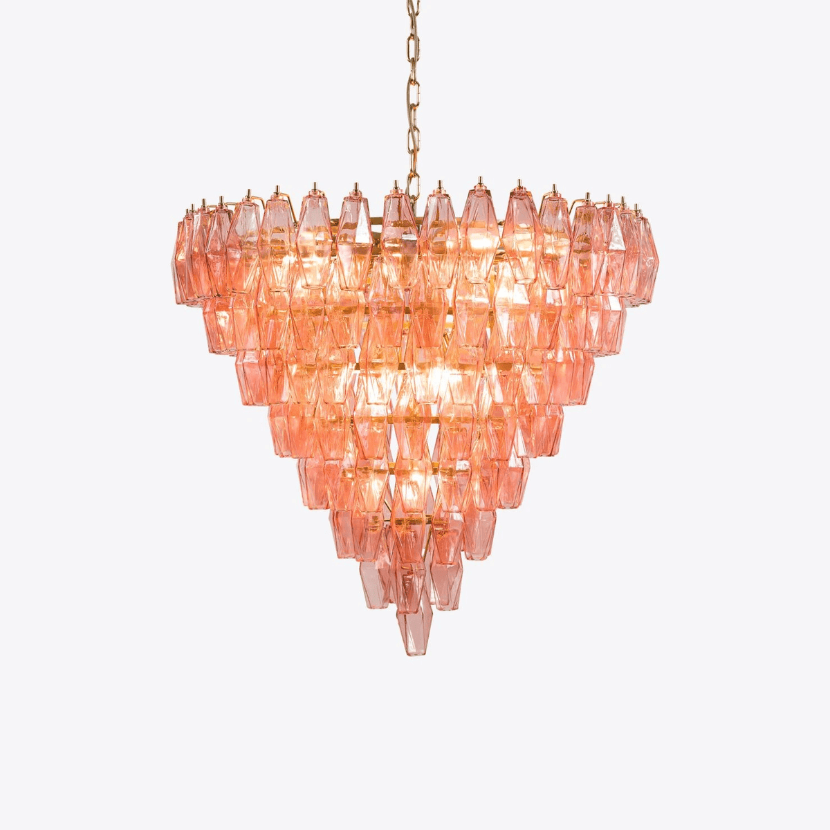 Maralis Lustre Rose Facetté Verre Superposé Vintage